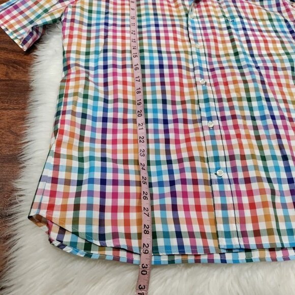 Paul & Shark Yachting Multicolor Gingham Short Sleeve Shirt Men's XL - Picture 7 of 8